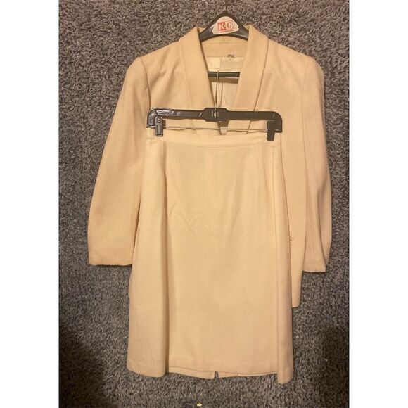 Junior Colony Women's Ivory Blazer & Skirt Set Size 12 Vintage - Picture 1 of 4